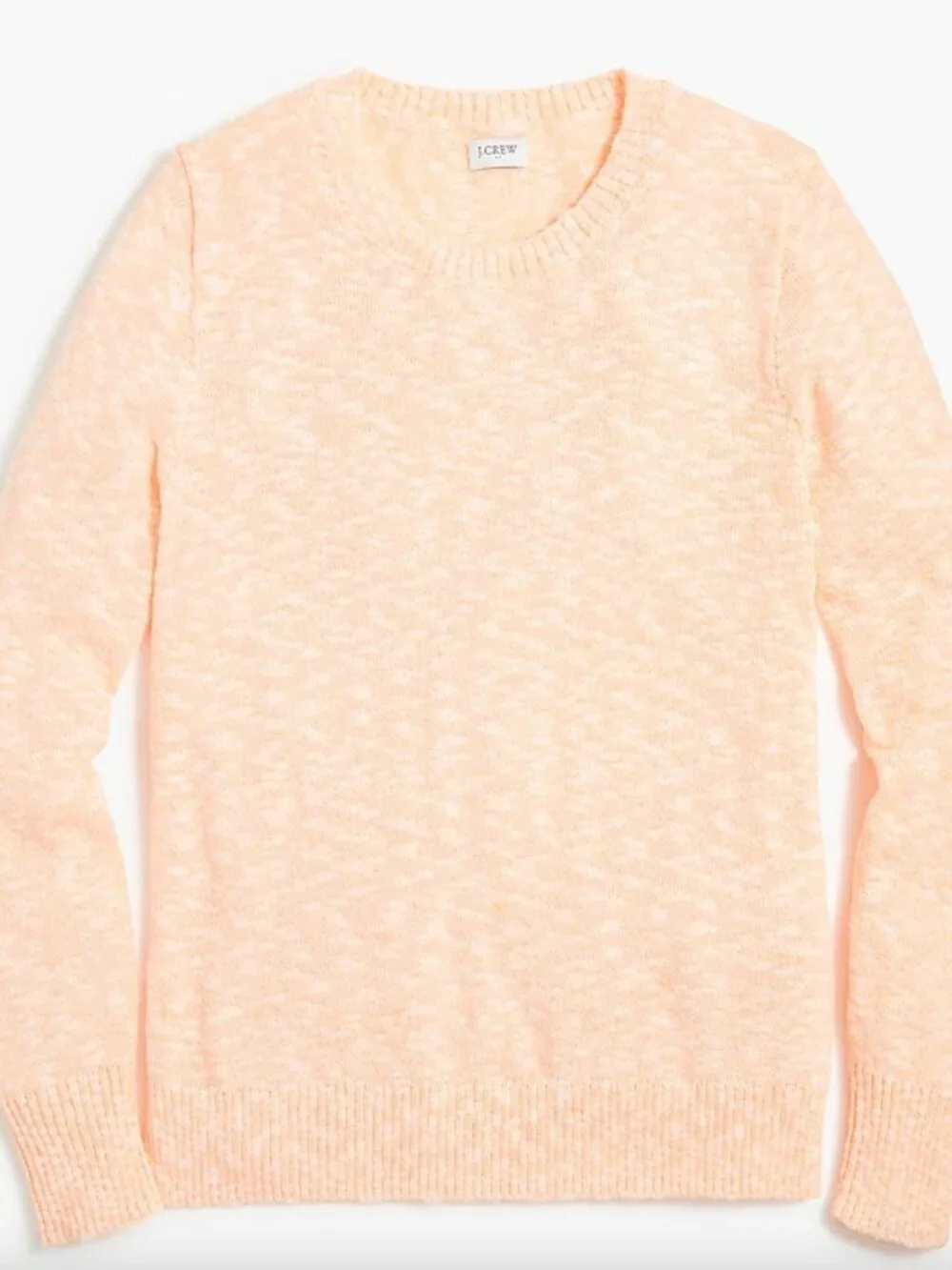 J. Crew Crew Neck Beach Sweater Orange Sherbet Medium #A2846